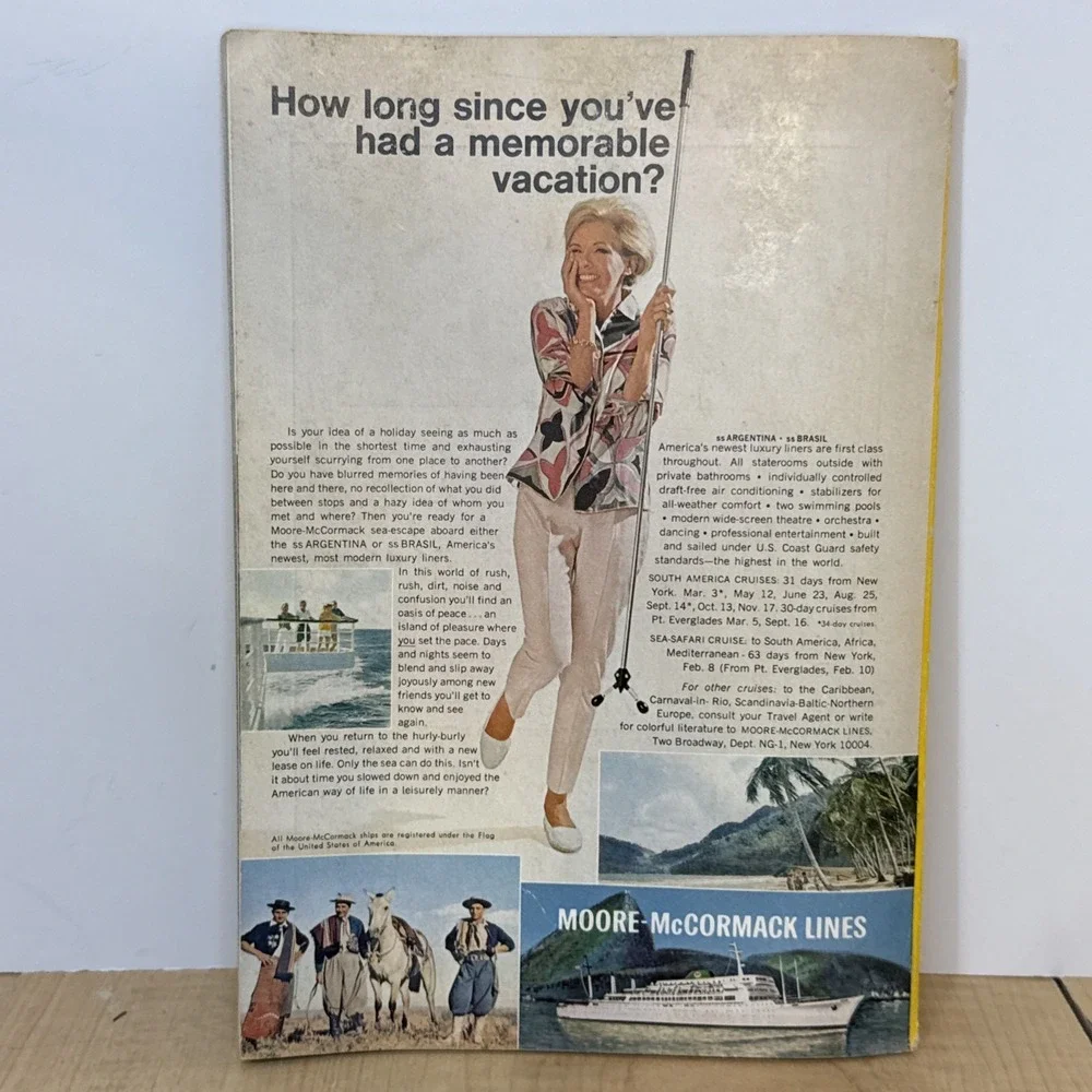 Vintage National Geographic Magazine January 1967 Pakistan Cover Children Swing